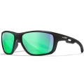 Wiley X Aspect Ballistic Eyeshields - Black Frame - Captivate Polarized Green Mirror (ACASP17)
