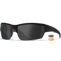 Wiley X Saint Ballistic Eyeshields - Black Frame - Smoke/Clear/Light Rust (CHSAI06)