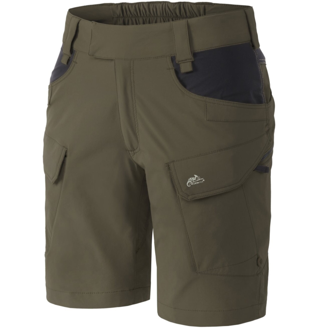 Helikon Womens OTP 8.5 Outdoor Tactical Shorts - Taiga Green/Black