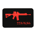 M-Tac AR-15 Morale Patch - Cordura - Black / Red (51111233)