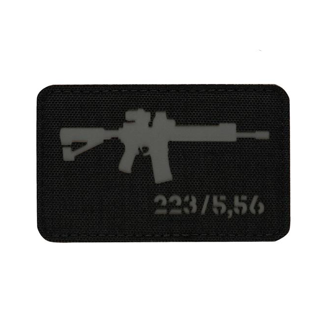 M-Tac AR-15 Morale Patch - Cordura - Black / Grey (51111211)