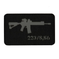 M-Tac AR-15 Morale Patch - Cordura - Black / Grey (51111211)