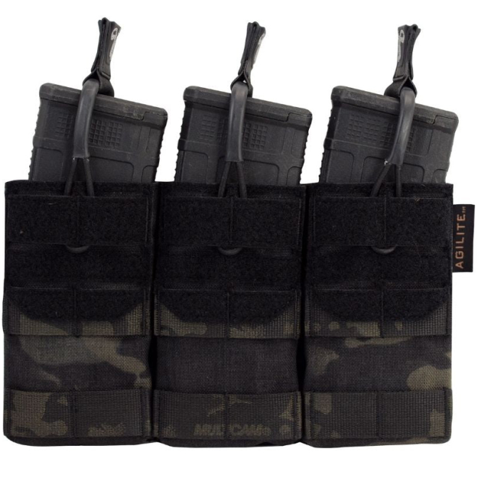 Agilite AG3 5.56 Triple Mag Pouch - Multicam Black