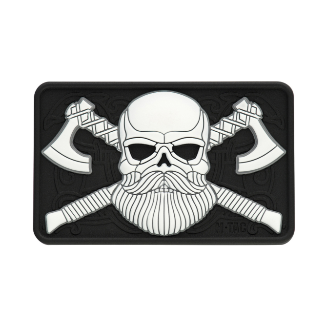 M-Tac Bearded Skull 3D PVC Patch - White (51113236)