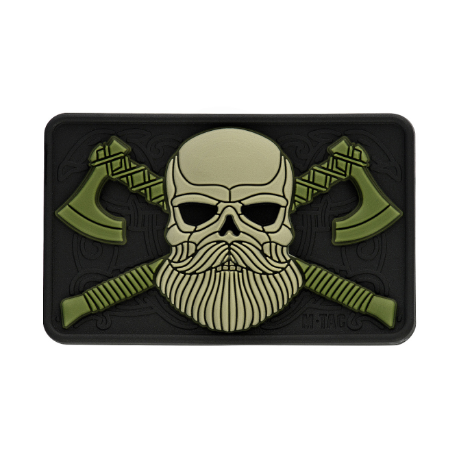 M-Tac Bearded Skull 3D PVC Patch - Olive (51113201)