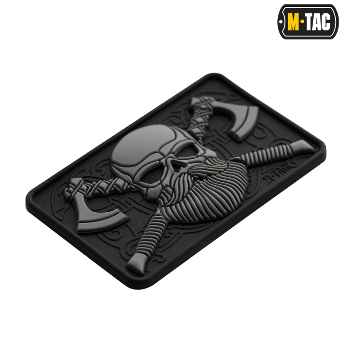 M-Tac Bearded Skull 3D PVC Patch - Grey (51113211)