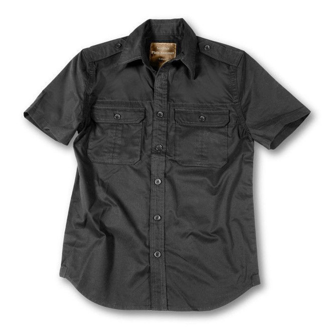 Surplus 1/2 Summer Plain Shirt - Black