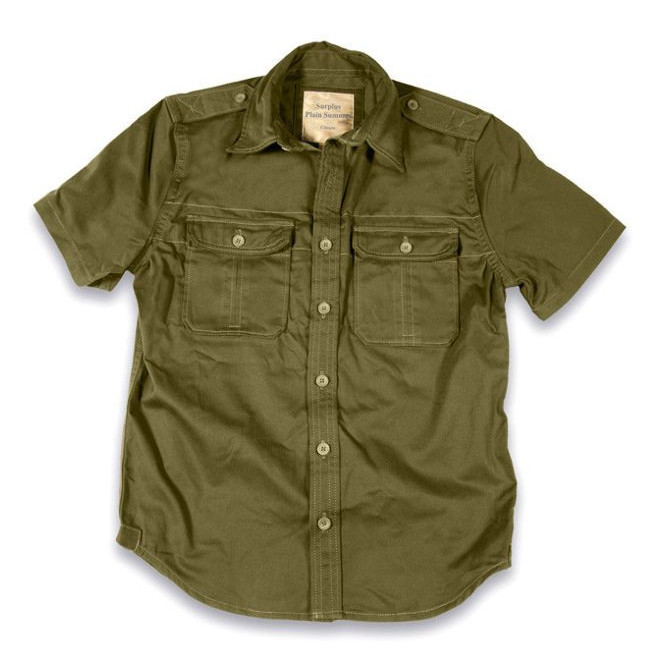 Surplus 1/2 Summer Plain Shirt - Olive