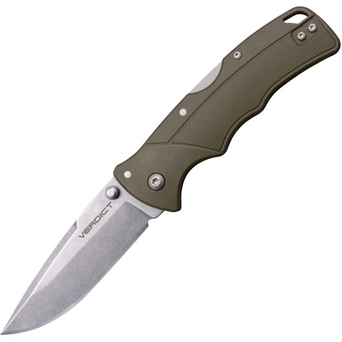 Cold Steel Verdict Spear Point Folding Knife - OD Green (FLC3SPSSODG)