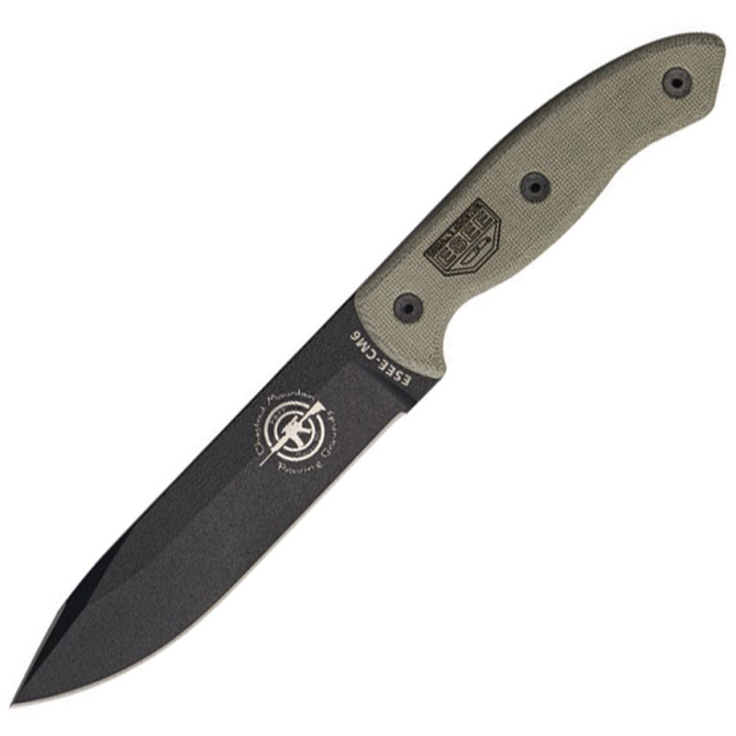 ESEE CM6 Black Plain Edge Knife (CM6)