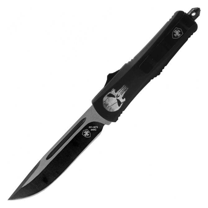 Templar Knife Large Fallen Drop Point Black Knife (L-FL-33-1)