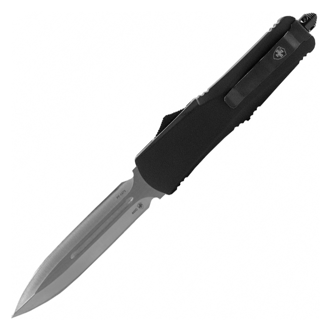 Templar Knife Small Black Rubber Dagger Silver Knife (S-BR-13-2)