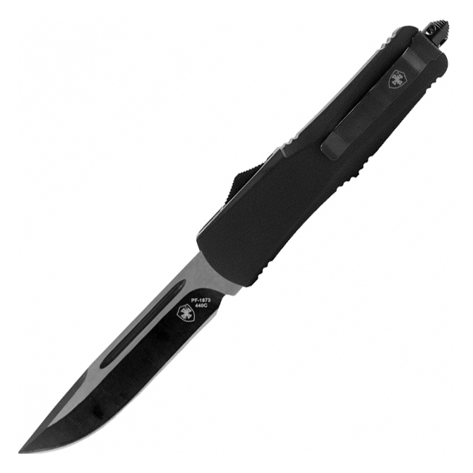 Templar Knife Small Black Rubber Drop Point Black Knife (S-BR-33-1)