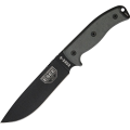 ESEE Model 6 Black Plain Edge Knife / Coyote Sheath (6P)