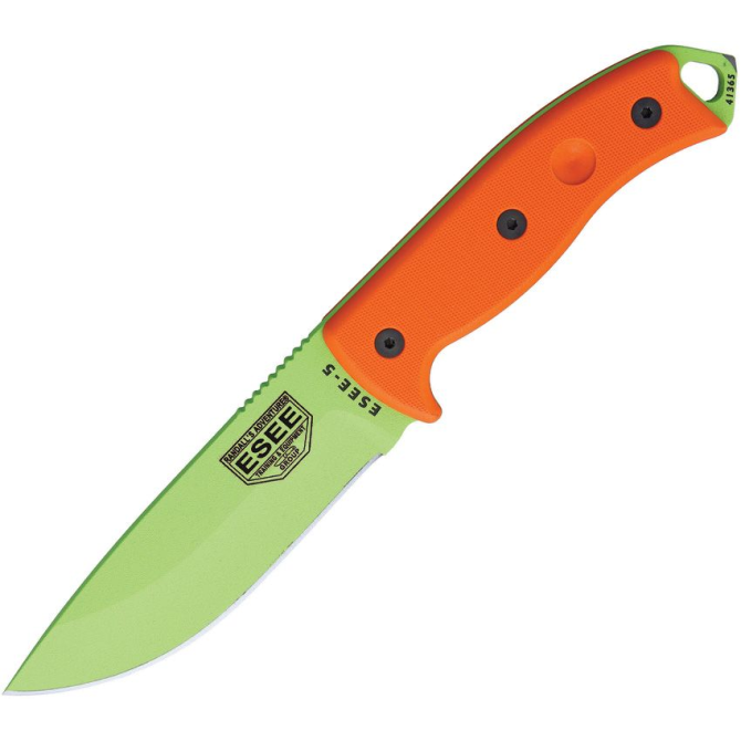 ESEE Model 5 G10 Venom Green Plain Edge Knife (5P-VG-E)