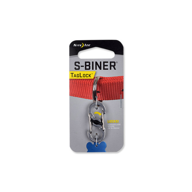 Nite Ize S-Biner TagLock - Stainless Steel - PLSBM-11-R3