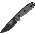 ESEE Model 3 Black Plain Edge / MOLLE Black Sheath Knife (3P-MB)