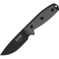 ESEE Model 3 MP Black Plain Edge / MOLLE Black Sheath Knife (3PM-MB)