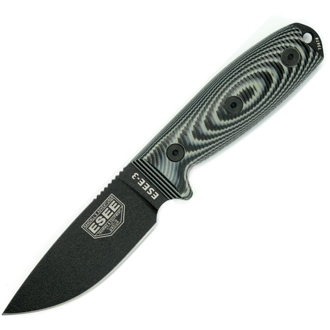 ESEE Model 3 3D Black Blade Knife (3PMB-002)