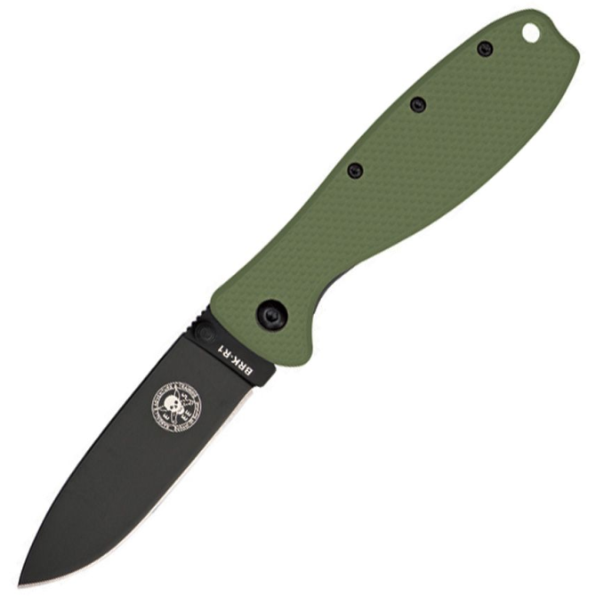 ESEE Zancudo Folding Knife - Black Edge - Olive Drab (BRKR1ODB)