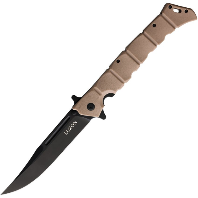 Cold Steel Luzon Large Black Folding Knife - Desert Tan (20NQXDTBK)