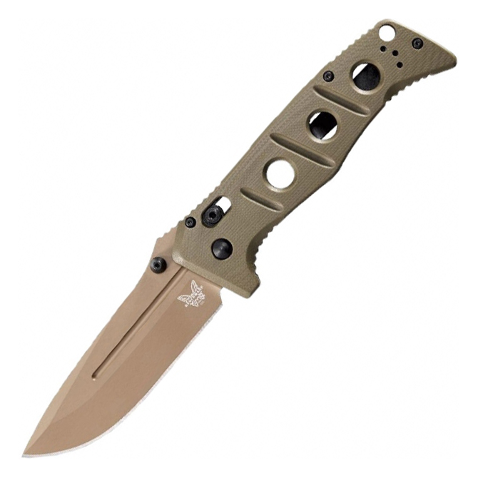 Benchmade Adamas G10 Flat Earth Folding Knife - OD Green (275FE-2)