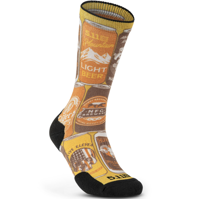 5.11 Sock & Awe Crew 99 Beers - Battle Brown (10041DI-116)