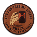 5.11 Coffee Leather Morale Patch (92185)