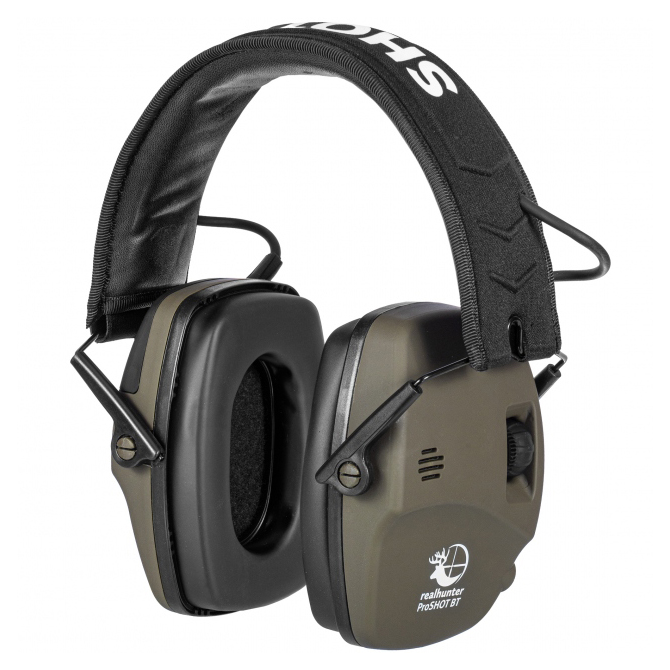 RealHunter ProSHOT BT Active Earmuffs - Olive (258-050)