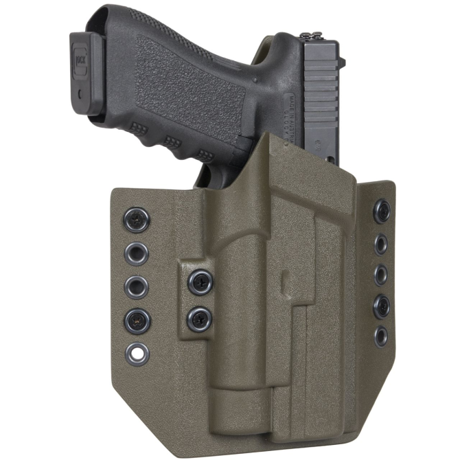 Doubletap OWB Gear Holster - Glock 17/19 + Streamlight TLR1 - Olive