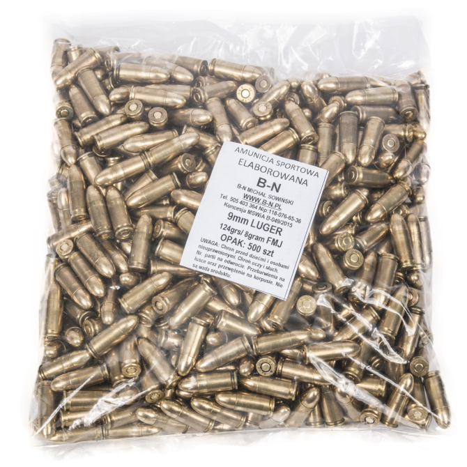 Amunicja Elaborowana B-N 9x19 Luger 124gr/8g FMJ