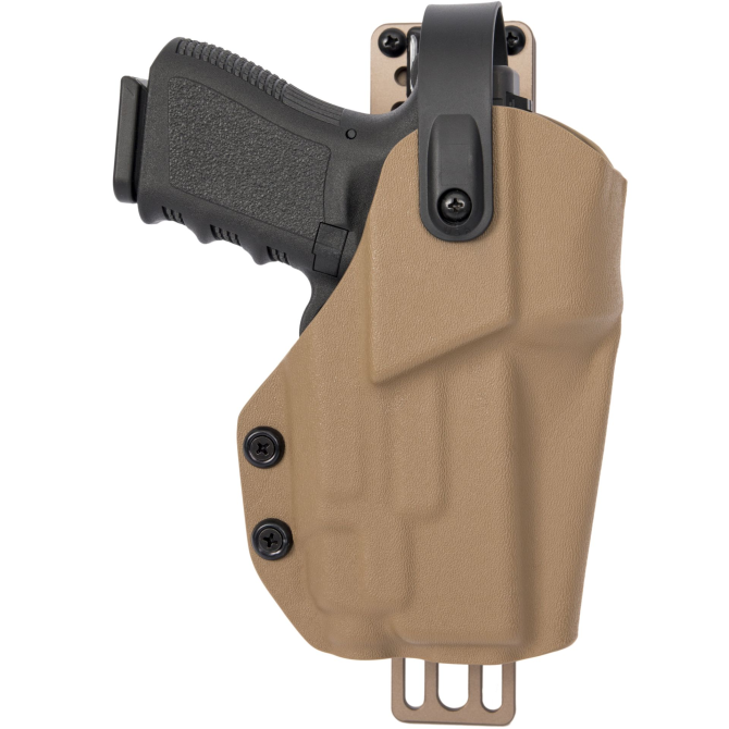 GR Kydex TACO OWB Speedlock MHA Panel Holster - Glock 19 + Streamlight TLR7A - Coyote