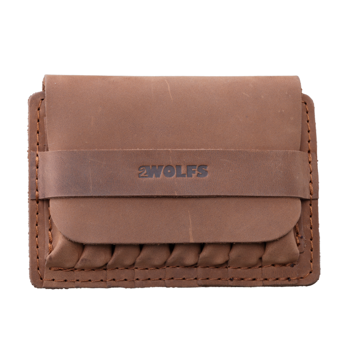 2WOLFS WOLF Hunting Ammo Holder - Leather Brown