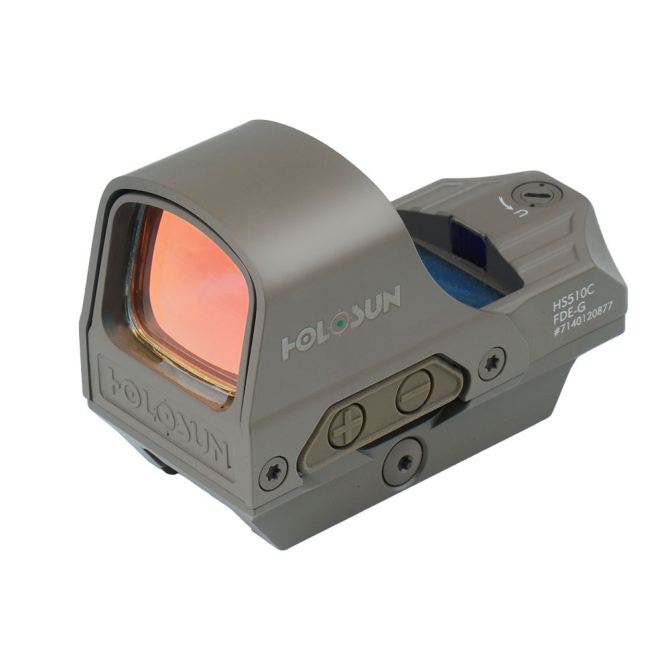 Holosun HE510C-GR-FDE Elite Multi Reticle Open Reflex Sight - FDE