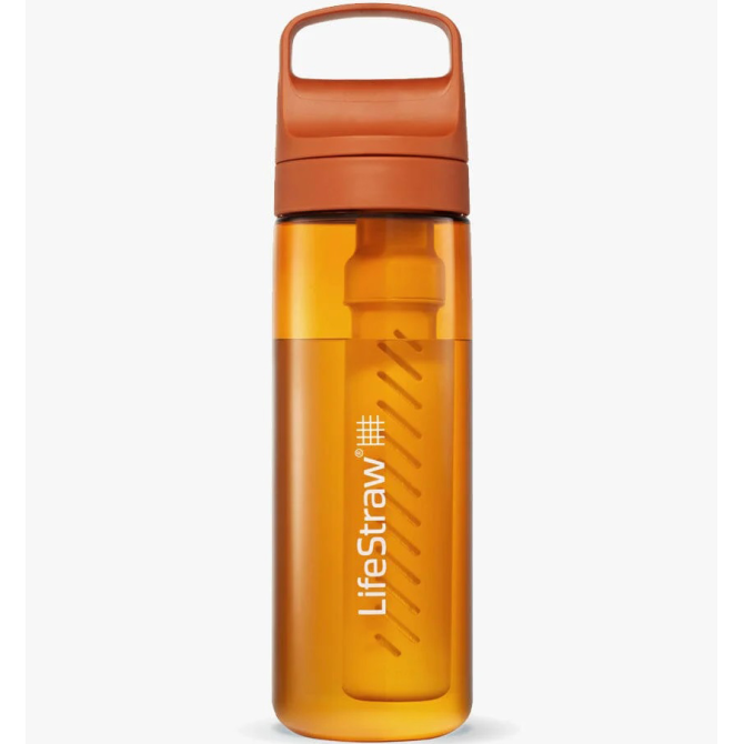 LifeStraw Go 2.0 Water Filter Bottle - 650 ml - Kyoto Orange