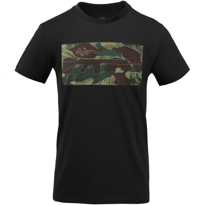 Helikon FN FAL T-Shirt - Black / Rhodesian Camo