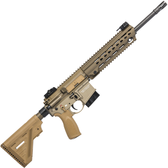 Karabinek Heckler & Koch MR223 A3 14,5" Slim-Line Hkey Short - kal. 5.56x45mm / .223REM - Green Brown