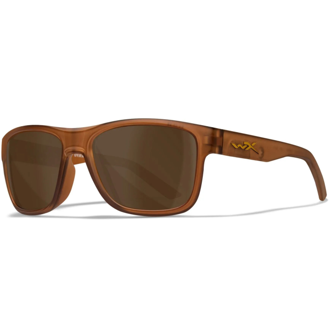 Wiley X Ovation Ballistic Sunglasses - Matte Rootbeer Frame - Grey (AC6OVN02)