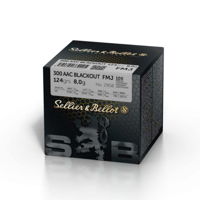 Amunicja Sellier & Bellot  .300AAC Blackout 124gr/8,0g FMJ