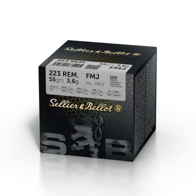 Amunicja Sellier & Bellot  .223REM 55gr/3,6g FMJ