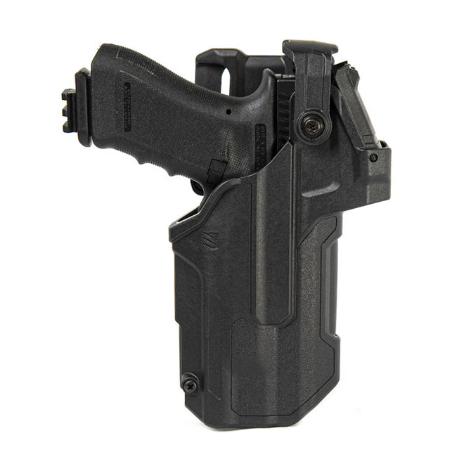 Blackhawk T-Series Level 3 RDS Light Bearing Duty Holster - Glock Pistols + Streamlight TLR1/TLR2 - Black