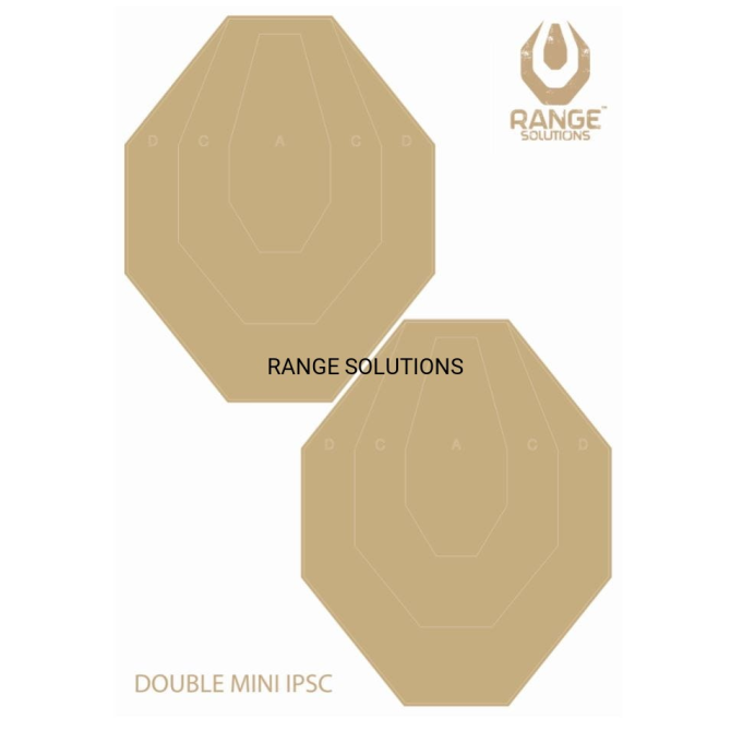 Double mini IPSC shooting targets Range Solutions - 50 pcs.