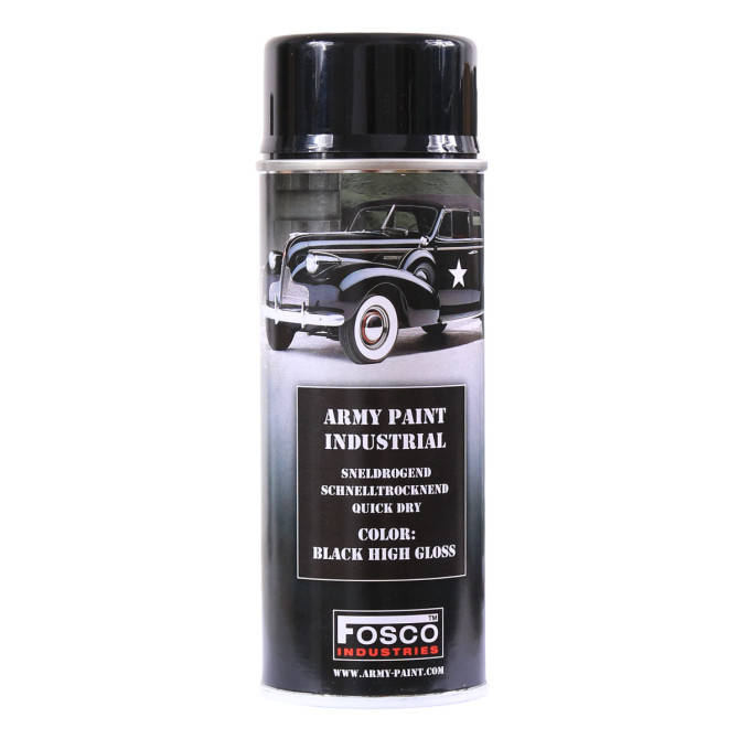 Fosco Spray Army Paint 400 ml - Gloss Black