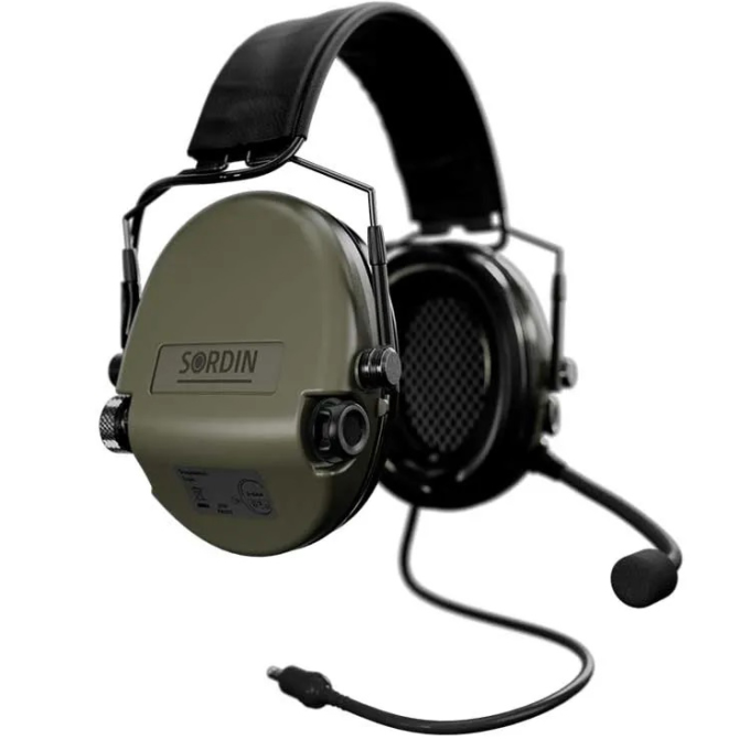 Sordin Supreme MIL CC Slim Nexus Headset - Olive