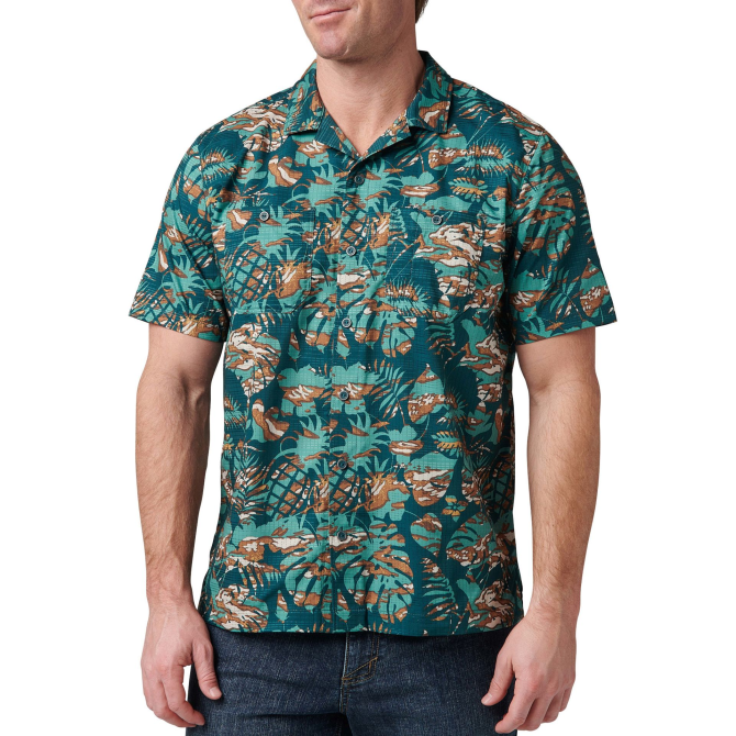 5.11 Adventure Print Short Sleeve Shirt - Deep Sea Neu Vay Camo (71232-1101)