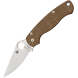 Spyderco Para Military 2 CPM CRU-WEAR Folding Knife - Brown Micarta (C81MPCW2)