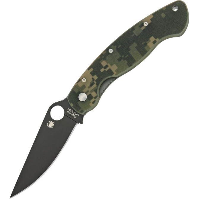 Spyderco Military Black Blade Folding Knife - Digital Camo (C36GPCMOBK)