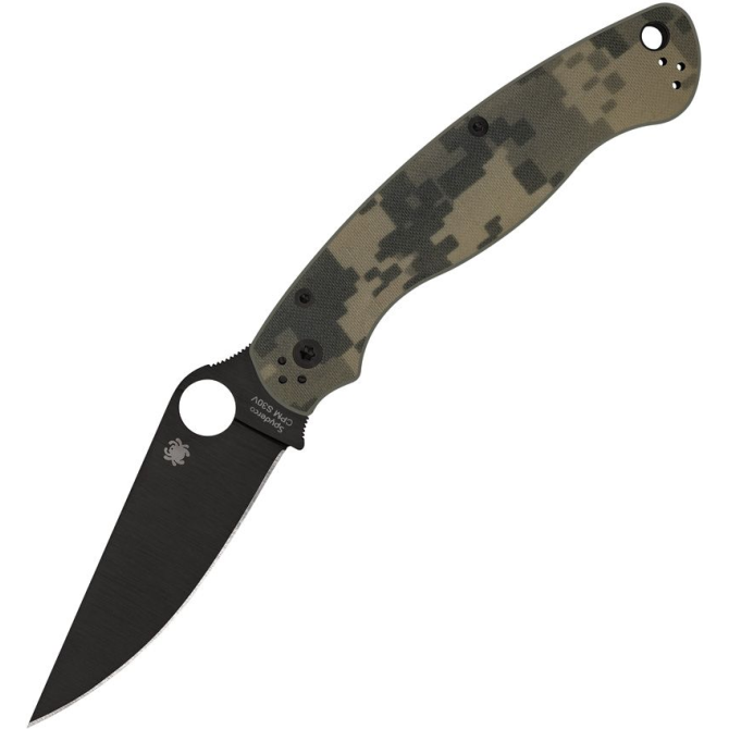 Spyderco Military 2 Black Blade Folding Knife - Digital Camo (C36GPCMOBK2)