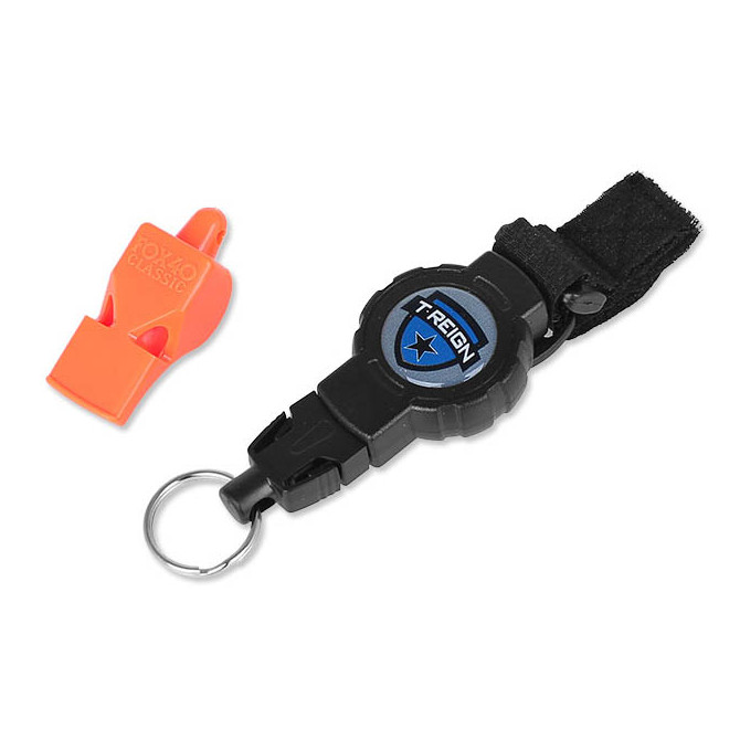 T-Reign Small Retractable Gear Tether with FOX40 Safety Whistle