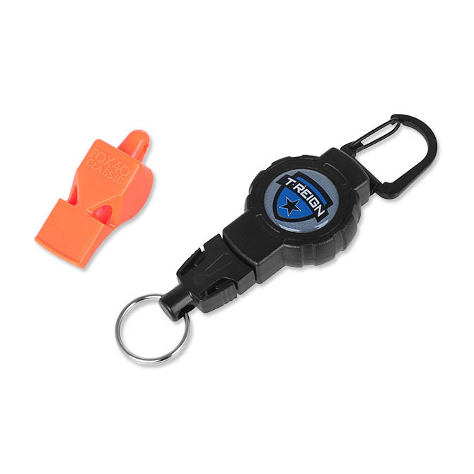 T-Reign Small Retractable Gear Tether with FOX40 Safety Whistle - 0TBP-0201